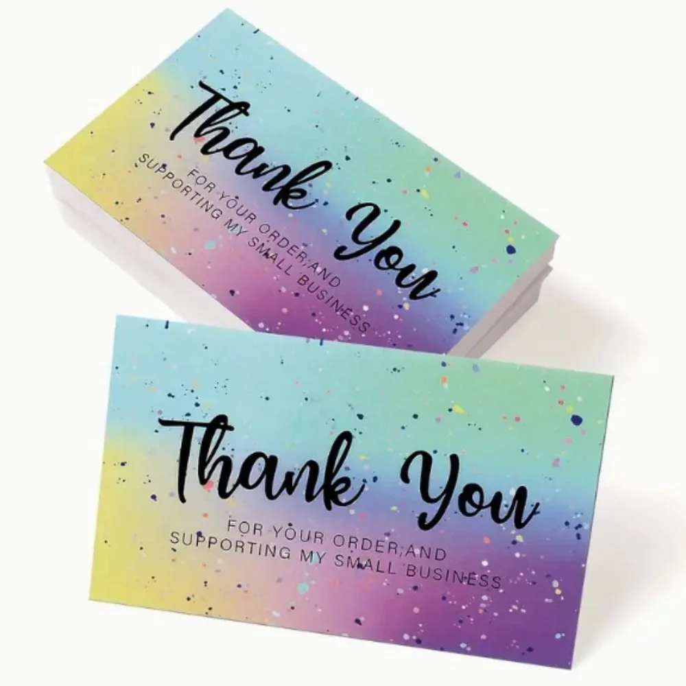 NEW Thank You For Your Order & Supporting My Small Business Cards 3 PACKS OF 50